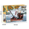 BRICK STORY Pirate Ship Building Blocks with 3 Mini Toy Figures, Boat and Ship Model Pirate Toys Building Kit Pirate Adventure Toys Sets Building Bricks Gifts for Boys Girls Age 6-12 and Up, 167pcs