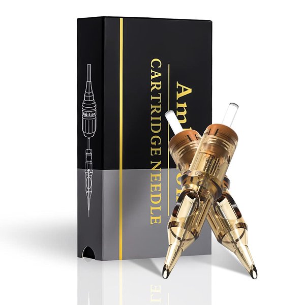 Ambition Premium #12 Standard 5RS Disposable Tattoo Needles Cartridges Supply 5 Round Shader 20Pcs for Professionals and Beginners Tattoo Artists