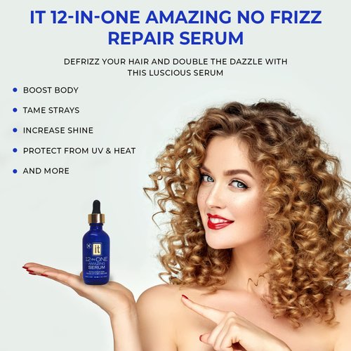 12-in-One Amazing Hair Serum - Infused with Abyssinian and Sunflower Oil to Hydrate Smooth and Nourish Hair - Fight Frizz, Split Ends, and Detangles for Manageable and Shiny Hair