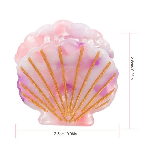 Lurrose 4 Pcs Seashell Hair Claw Clips Small Seashell Hair Clips Shell Jaw Clip Shell Claw Clip Mini Claw Clips Beach Hair Accessories Mermaid Costume Accessories