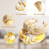 BEGOOD Headband for Women Womens Fashion Headband Wide Headbands Top Knot Hairband Designer Headbands Turban Hair Accessories for Girls 2Pcs Yellow Tropical and Raffia