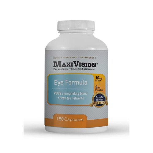 MaxiVision® Eye Formula - Eye Vitamin Based on AREDS 2 Study - Age-Related Macular Support (1 B, 180 Capsules)