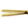 Professional Gold Barber Double Thinning Shears 6'' Salon Hairdressing Hair Cutting Trimming Scissor