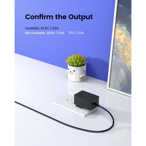 24.8V Cordless Vacuum Charger Compatible with Shark IX141 IX140 IZ140 IZ142 IX142 IZ162H IX160 IZ160 IZ163H IZ362H IZ363H IZ140C UZ145 IZ141C IZ162HC XBCHGX140 XSBT620 Series Power Supply Adapter Cord