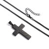 GLITTO Basketball Cross Necklace for Teen Teenage Boys, Stainless Steel Cross Pendant Chain Religious Christian Baptism First Communion Reconciliation Confirmation Jewelry Gifts Graduation for Him Son Men Age Joshua 1:9 (Black)