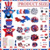 ReliThick 1153 Pcs 4th of July Arts and Craft Kits for Kids DIY Patriotic Craft DIY Star Ornament Patriotic Star Ornaments Decoration Red White Blue Glitter Star Stickers Craft Classroom Home Activity