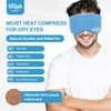 Hilph Microwave Warm Eye Mask for Dry Eyes, Heated Eye Mask Moist Heat Warm Eye Compress for Blepharitis, Styes, Tired Itchy Eyes, Eye Strain, Fatigue Eye Treatment (Blue)