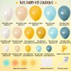 113Pcs Sinasasspel Here Comes the Son baby Shower Boho Sun Balloons Garland Arch Kit Beach Vibe Yellow Blue Blush Balloons Balloon Backdrop First Trip Around the Sunshine Birthday Party Supplies