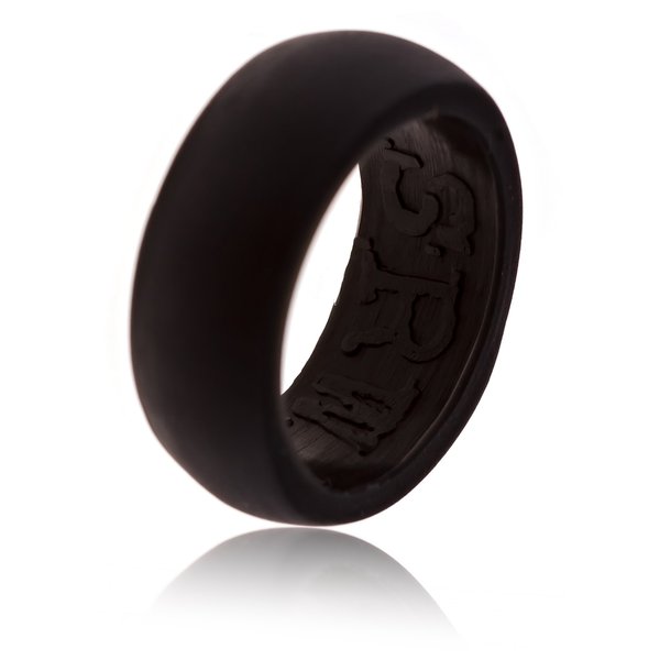 Flexible Silicone Wedding Ring for Active Men PREMIUM Non Bulky Medical Grade Skin Safe & Comfort Fit Band