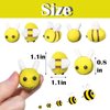 HADDIY Felt Bees for Crafts,20 Pcs Small Wool Bumble Bee Plush Decor for Bee Baby Shower Decorations,Bee Party Supplies and Costume DIY