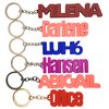Bold Letter Personalized Keychain, 3D Printed Keyring, Custom Name, Personalised Party Favor, 3D Printed Keychain, Stocking Stuffer (Custom)
