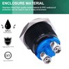 Twidec/16mm Waterproof Black Metal Shell Momentary Raised Top Push Button Switch 3A/12~250V SPST 1NO Start Button for car Modification Switch M-16-BK-G