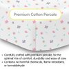 BreathableBaby Cotton Percale Fitted Sheet, for 52" x 28"/132 x 71 cm Crib & Toddler Bed Mattress, Butterflies (2-Pack)