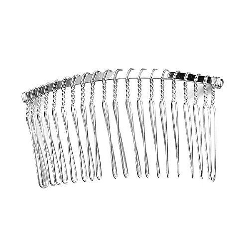 1 Comb04 Wire Silver Hair Comb Bridal/veil/crafts 3in by Velvet Bridal