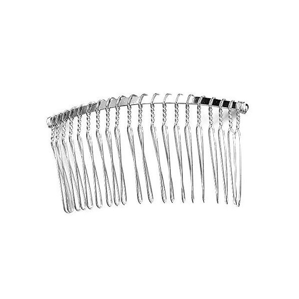 1 Comb04 Wire Silver Hair Comb Bridal/veil/crafts 3in by Velvet Bridal