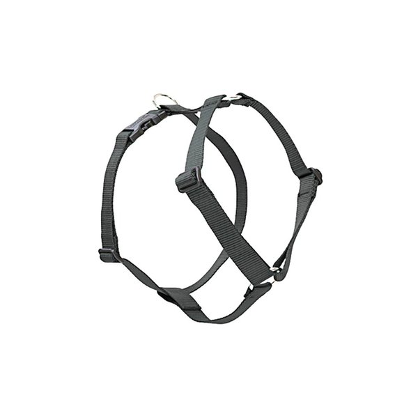 LupinePet Basics 1/2" Black 9-14" Adjustable Roman Dog Harness for Extra Small Dogs