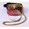 Arch Instruments Brass Round Gold Magnifying Glass, Optical Magnifier Lens with Gold Sleek Necklace Chain Monocle for Library Reading Fine Print Zooming Increase Vision Art Deco Standard