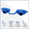 EVO FLEX Sunnies Flexible Tanning Bed Goggles UV Eye Protection Glasses 4 Pack (Blue), FDA Compliant