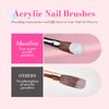 MelodySusie 3Pcs Acrylic Nail Brush Set, Size 8/10/14 Professional Nail Brushes for Acrylic Application Acrylic Powder Nail Art Extension and 3D Nail Carving for DIY Home Salon Nail Art Manicure Tool