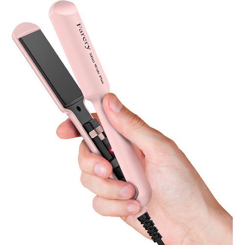 FARERY Mini Flat Iron Travel Size, 1.5 Inch Ceramic Mini Hair Straightener, Small Flat Iron for Short to Medium Hair, Portable Hair Straightener with Dual Voltage and Storage Bag