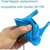 3 Inch Toilet Flapper Replacement Compatible with Gerber 99-788, Easy to Install with 2 Toilet Handle & Stainless Chain, Long Lasting Rubber Toliet Flapper, Blue(4PCS)