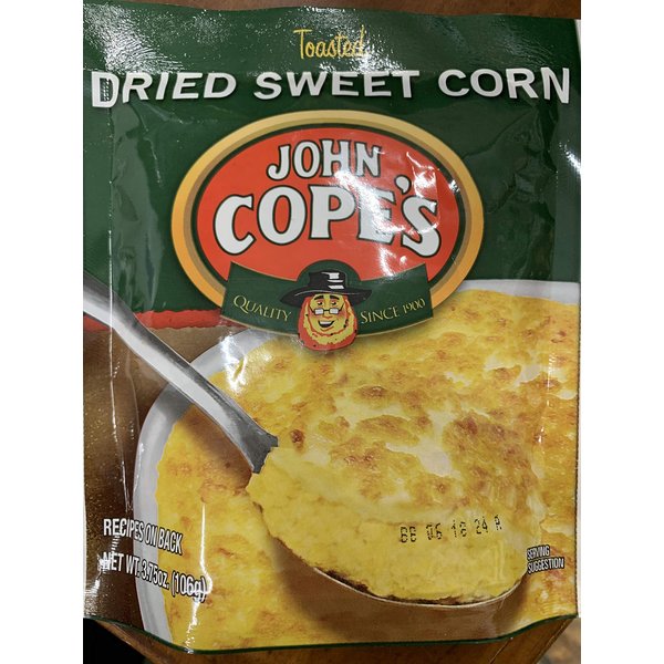 John Cope's Toasted, Dried Sweet Corn To Make Gourmet Baked Corn Dish (Includes Recipes), 3.75 Oz. (Pack of 4)