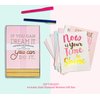 Eccolo Inspirational Cards Set with Wooden Display Stand - 12 Boxed Daily Words Encouragement Cards, Daily Love Cards for Self-Love and Mindfulness, Home or Office Desk Decor (5 x 6.75 inches)
