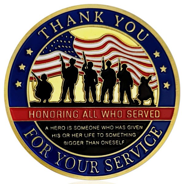 AtSKnSK Thank You for Your Service Military Appreciation Challenge Coin