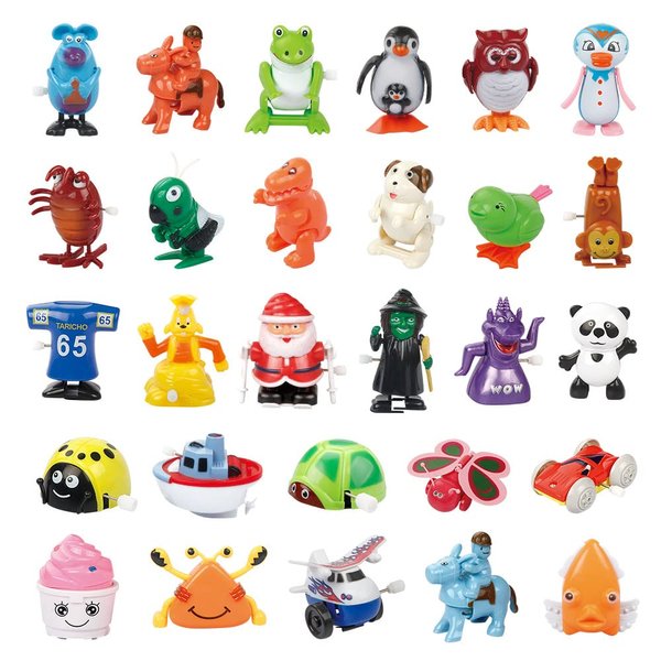 aruemp 28 Pieces Assorted Wind-up Toys for Kids, Wind Up Animals Bulk Flipping Walking Jumping Swimming Clockwork Toys for Kids Clossroom Party Favors, Birthday Gifts