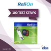 ReliOn Prime Blood Glucose Test Strips, 100 Ct (2 Pack) Bundle with Exclusive "Look After Your Diabetes" - Better Idea Guide (3 Items)