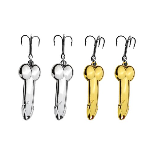 4Pcs Funny Fishing Lures,Special Shaped Hard Metal Sequin Fishing Jigs Baits,Top Water Bass Fishing Lures,Spinner Baits for Bass Fishing Gear,Fishing Hook Gift for Fishing Lovers