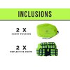 Reflective Vest (2 Pack) | Lightweight, Adjustable & Elastic | Safety & High Visibility for Running, Jogging, Walking, Cycling | Fits over Outdoor Clothing - Motorcycle Jacket, Running Gear/Shirt