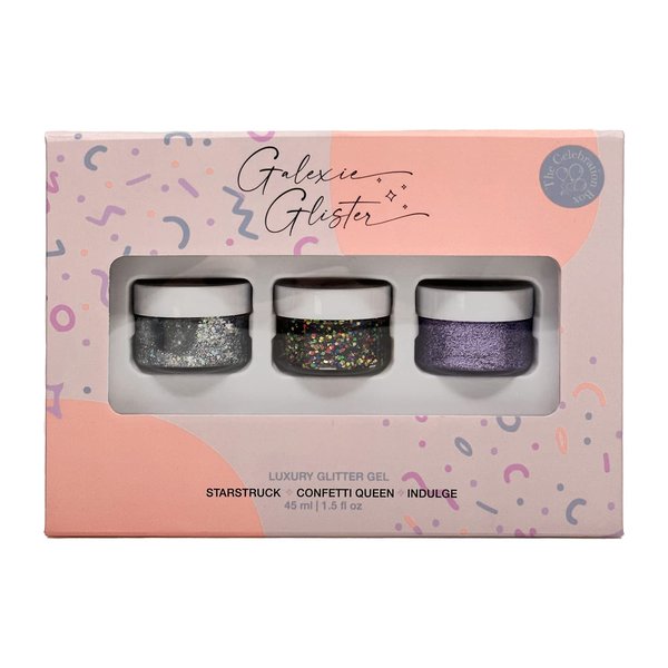 Galexie Glister Luxury Glitter Gel Box Set: Starstruck, Confetti Queen, and Indulge