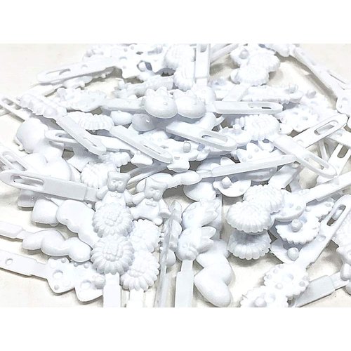 Tara Girls Self Hinge Plastic Bow Hair Barrettes Selection (BR 90)