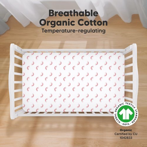 2-Pack Organic Crib Sheets for Boys, Girls - Jersey Fitted Crib Sheet, Baby Crib Sheets Neutral, Crib Mattress Sheet, Cotton Crib Sheets, Breathable Crib Sheet, Baby Mattress Sheets (Dreamland)
