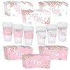 Lincia 30 Pcs Winter Onederland 1st Birthday Girl Pink Coffee Cup Sleeves Disposable Winter Onederland Birthday Decorations Party Supplies Winter Onederland Baby Shower Decoration for Girl