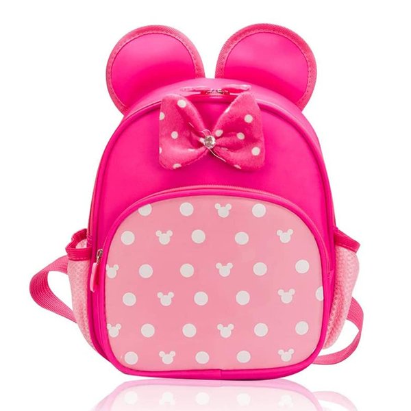 Voikukka Pink Cute Kid Backpacks for Little Girls Mini Mouse Backpack Toddler Bookbag Small Kids Preschool Backpacks for Girl Backpack Gift Childrens Book Bag Travel Backpacks