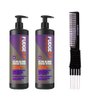yper Fudge Clean Blonde Damage Rewind Violet Toning Shampoo (33.8 oz) with Teasing Comb Pack of 2
