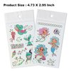 Ooopsiun Luminous Mermaid Temporary Tattoos for Girls - 12 Sheets Glow in The Dark Mermaid Stickers Party Favors Decorations for Kids Girls