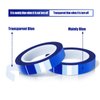 MEBMIK 2 Rolls 10mm x16m(52FT) Blue Heat Tape High Temperature Heat Resistant Tape Heat Transfer Tape for Heat Sublimation Press Vinyl,No Residue