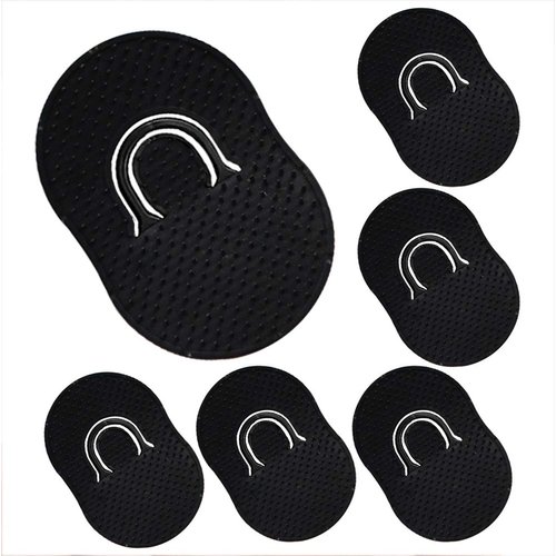6 PCS Pocket Palm Combs, Portable Mens Hair Brush, Shampoo Combs Pocket Scalp Massager Brush, Soft Palm Brush for Men Short Hair, Black