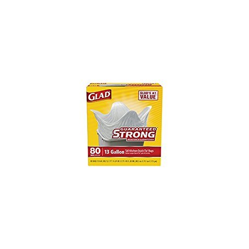 Tall Kitchen Garbage Bags, White, 13-Gal., 80-Ct.