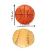 JPORSHU 2Pcs Sports Pillow Fluffy Soft Throw Pillow Toy ，Basketball Plush Sport Theme Cushion Stuffed Pillow, Sphere Pillow Toys Gift for Kids Boy Girls Children Room Decoration (Basketball)