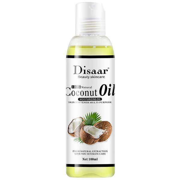 DISAAR Beauty Natural Softening Multi-Purpose Moisturizing Mineral Oil Relive Dry Skin 100ml/3.38fl.oz (Coconut Oil)