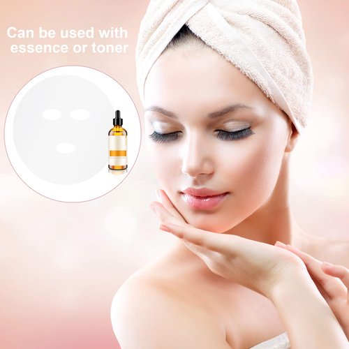 PAGOW 600 Sheets Facial Mask Preservative Disposable, Plastic Thin Face Mask Skin Care, DIY Clear Face Mask Paper Beauty Sheets for Face Skincare Spa Wrap Moisture Retention……