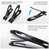 Mudder 2 Pieces Oversized Thick Nail Clippers for Thick Toenails or Tough Fingernails Black Oversized Stainless Steel Toenail Fingernail Clipper Cutter Trimmer for Men Adults, 2 Sizes