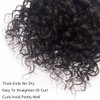 Brazilian Kinky Curly Human Hair Weave 4 Bundles 50g Jerry Curl 10A Grade 12 Inch 100% Unprocessed Raw Virgin Remy Hair Extensions Short Curly Human Hair Bundle Sew In Natural Black Color for Women