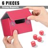 6 Pack Leather Deck Card Boxes 100+ Card Deck Game Box Magnetic Playing Card Deck Card Storage Box for 100 Plus Cards Compatible with MTG TCG (Pink,Orange,Blue,Yellow,Green,Purple, Horizontal)