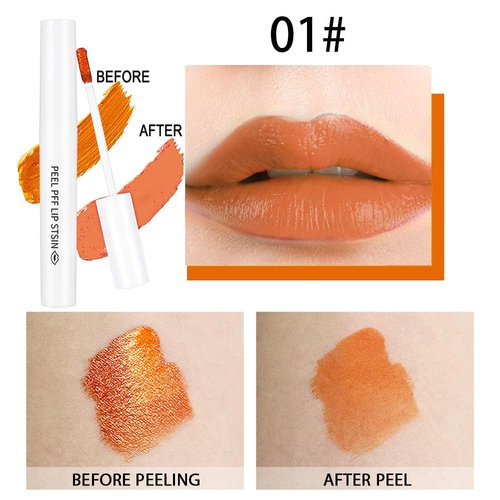 CAKAILA 2Pcs Lip Stain Peel Off Kit,Matte Magic Lip Stain Tint Long Lasting Lip Gloss Sets Peel Off Colored Colors,Nonstick Cup Tear-off Peel Off Lipsticks Makeup for Women Girls