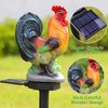 ZFNN Solar Rooster Lights Outdoor Decorative,Solar Chicken Decor Garden Stakes Lights,Waterproof Chicken Statue with Led Lights Yard Art for Pathway Lawn Patio Courtyard Backyard(Warm White)